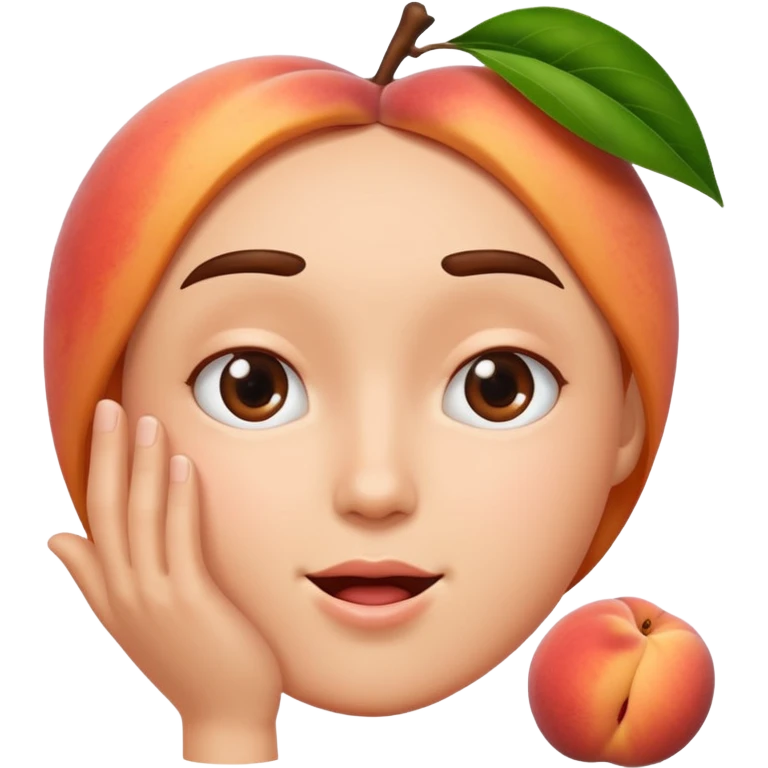 Peach with hand slap emoji