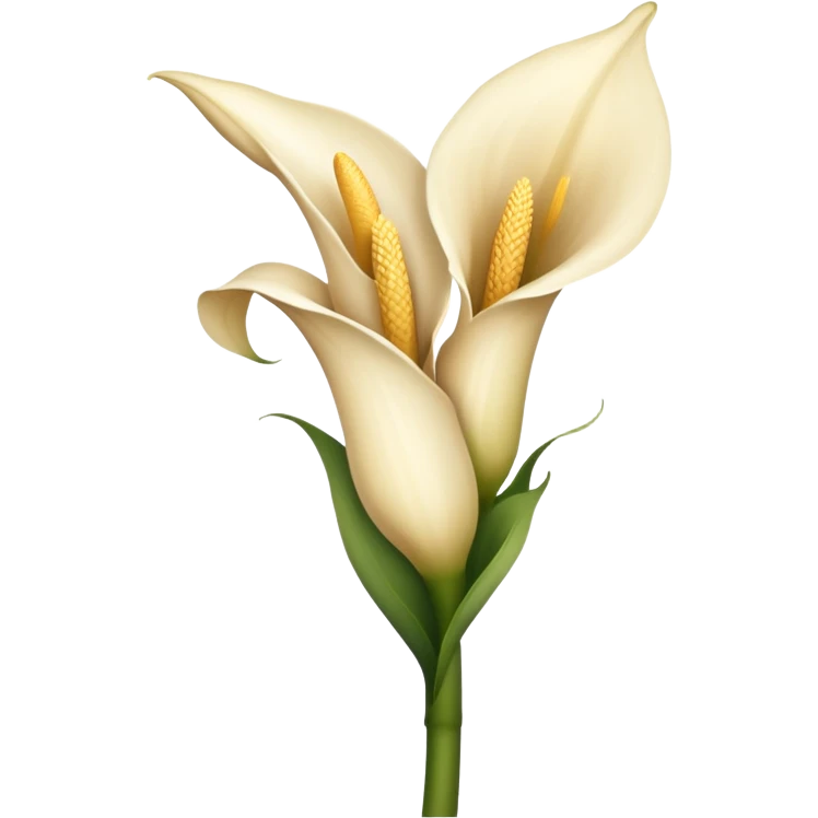 Beige Calla plant emoji