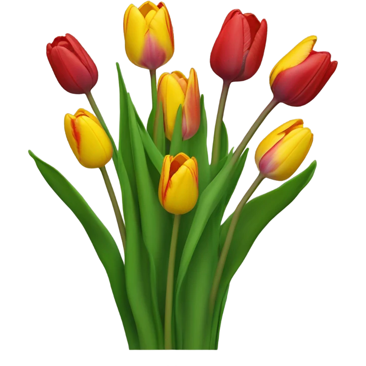 ramo de tulipanes emoji