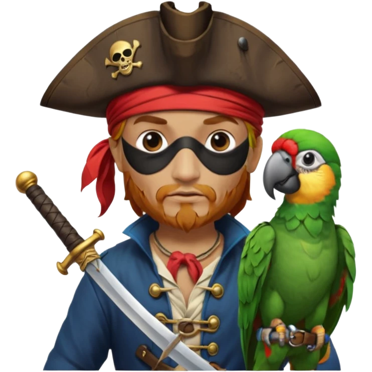 pirate and parrot emoji