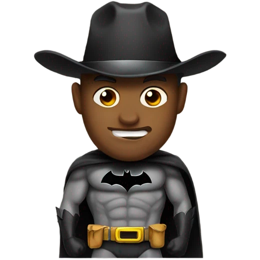 Batman wearing a cowboy hat  emoji