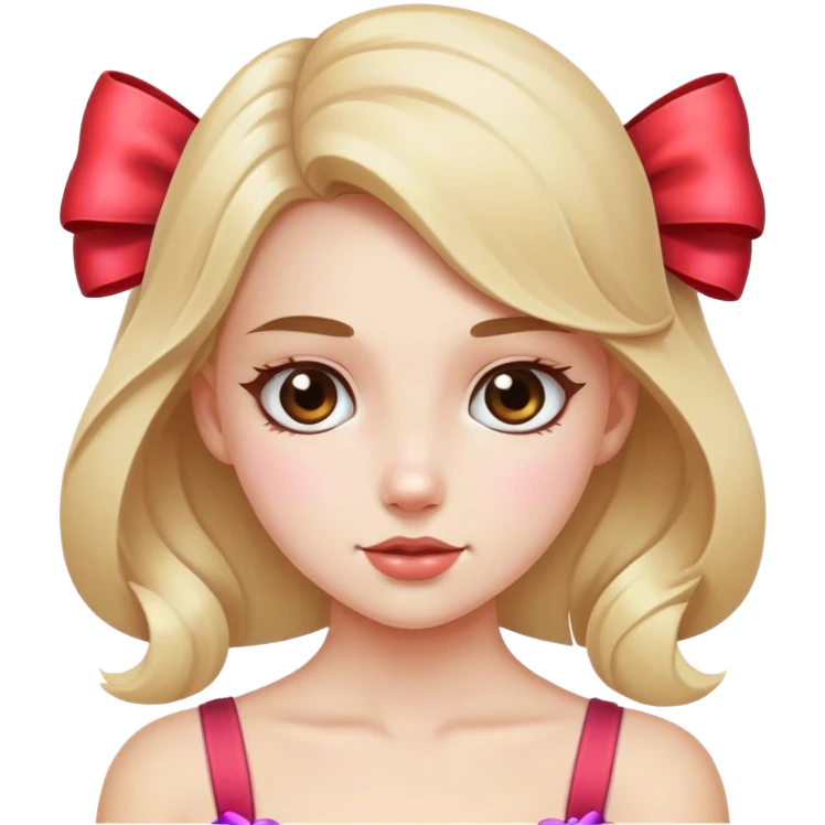 girl with a bow emoji