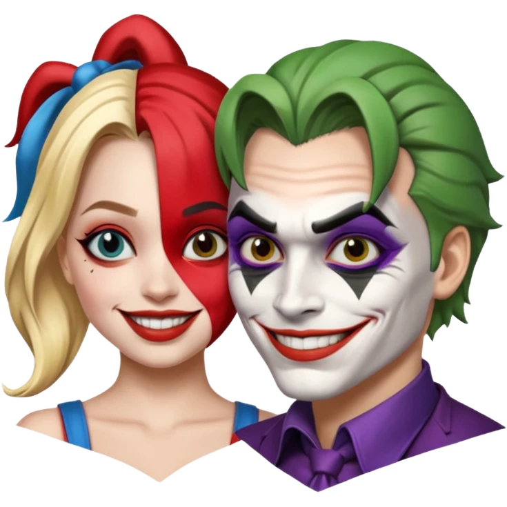harley quinn and joker emoji