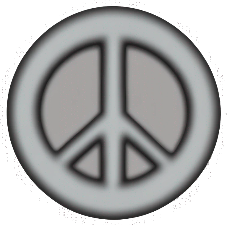 Round peace sign emoji