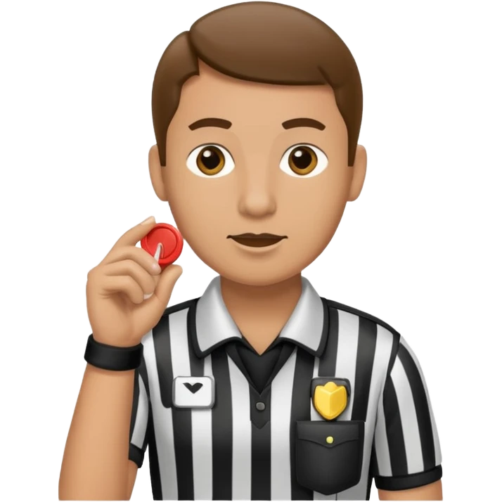 Referee, hold the whistle emoji
