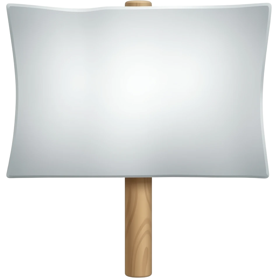Blank Protest sign (with no hand) emoji