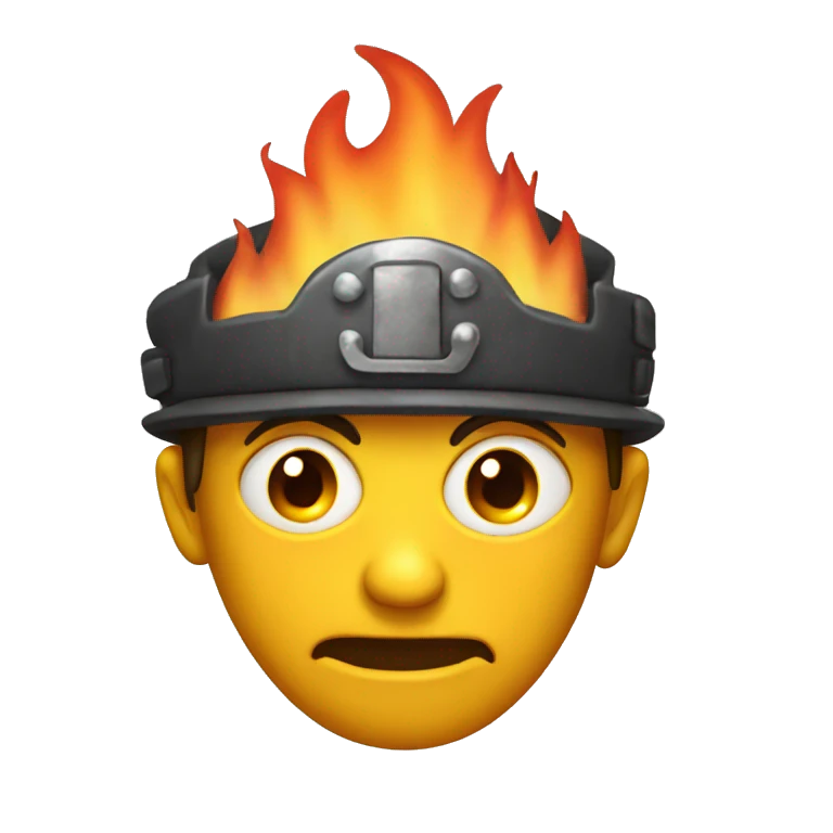 fire with eyes and mouth emoji