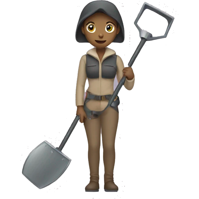 woman holding a metal detector  emoji