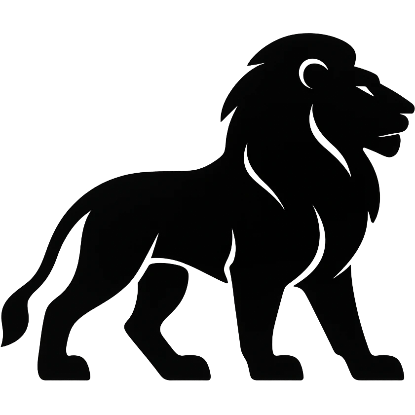 Lion icon black silhouette emoji