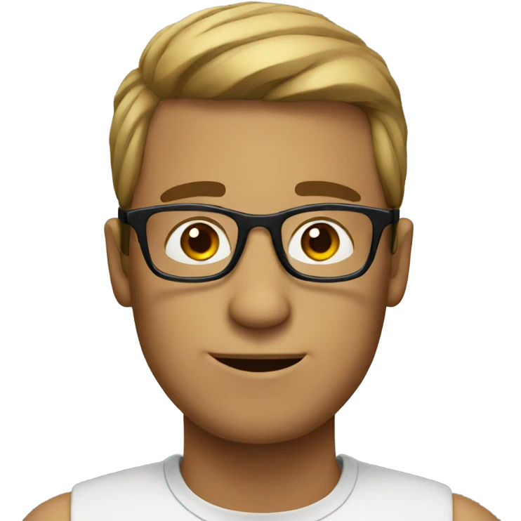 Guy with glasses  emoji