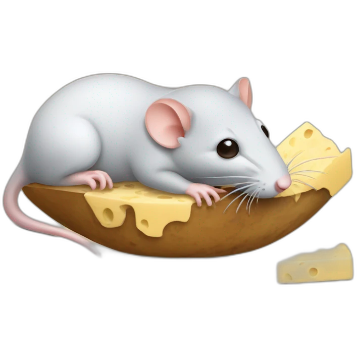 Rat qui mange du fromagr emoji