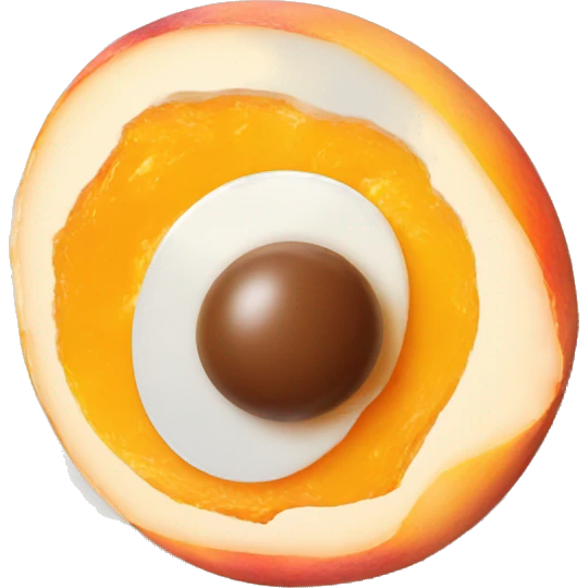 Peach goose egg dessert emoji