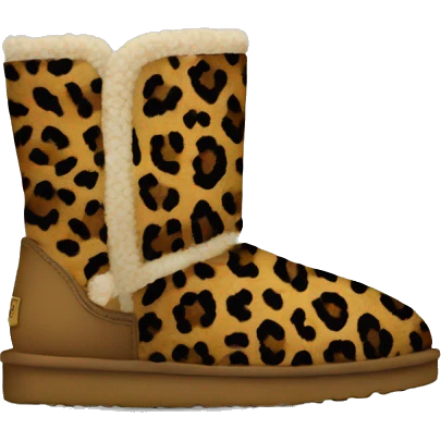 Uggs with leopard print emoji