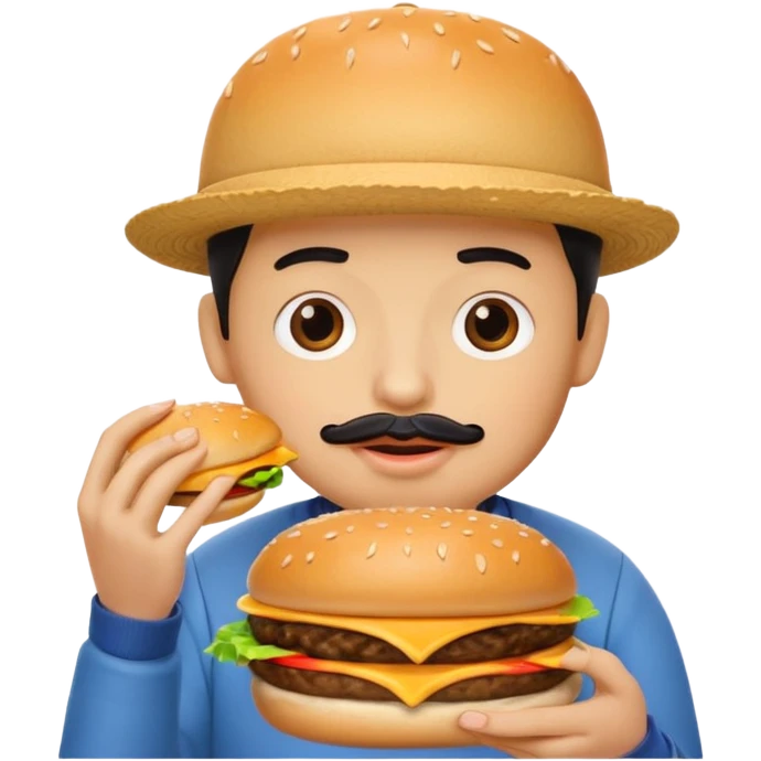 want the Gooey Cheeseburger in 5–20° gentle bird’s-eye angle

 emoji