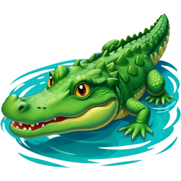 Crocodil in Pool  emoji