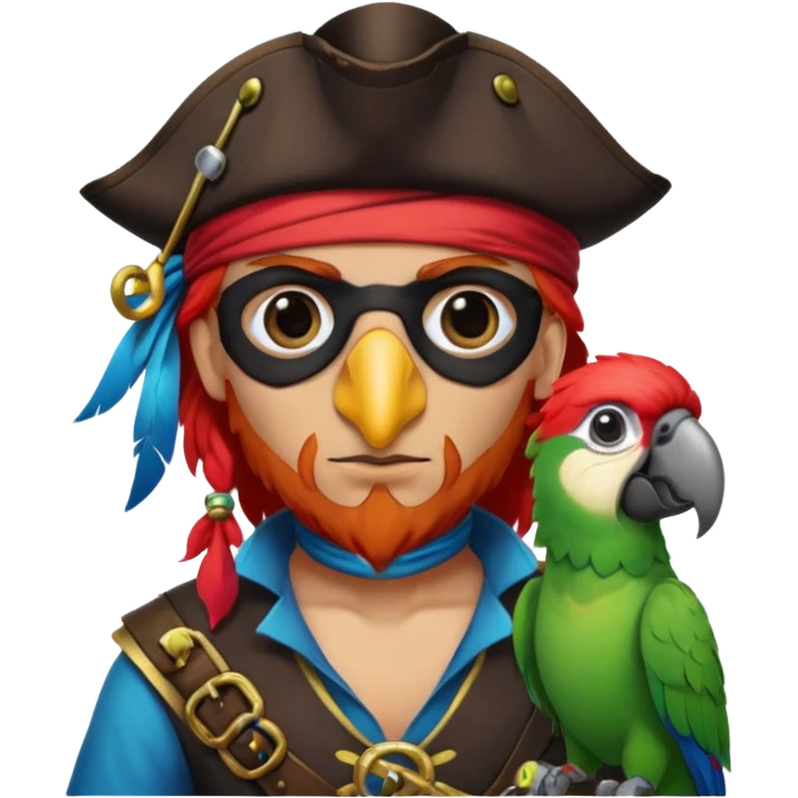 pirate and parrot emoji