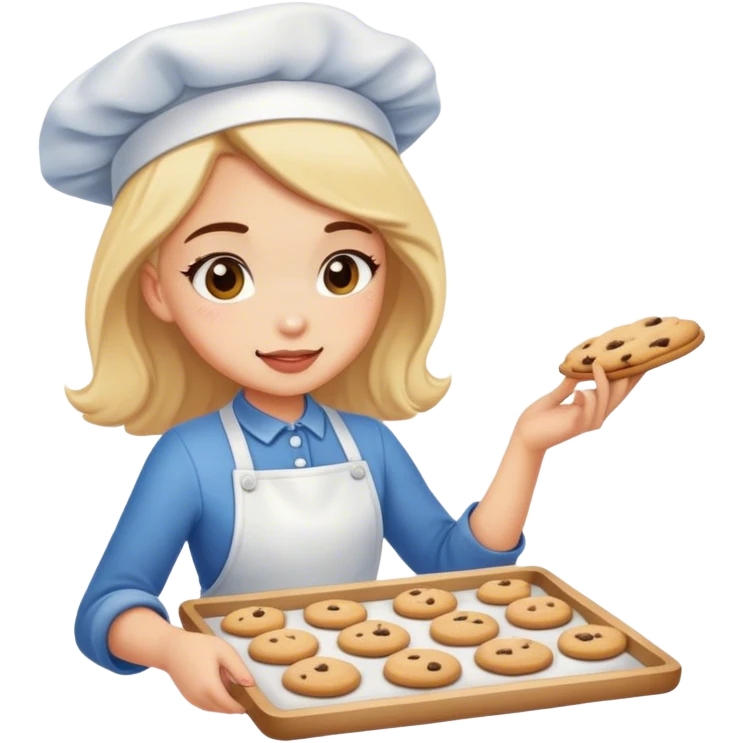 Girl making cookies  emoji