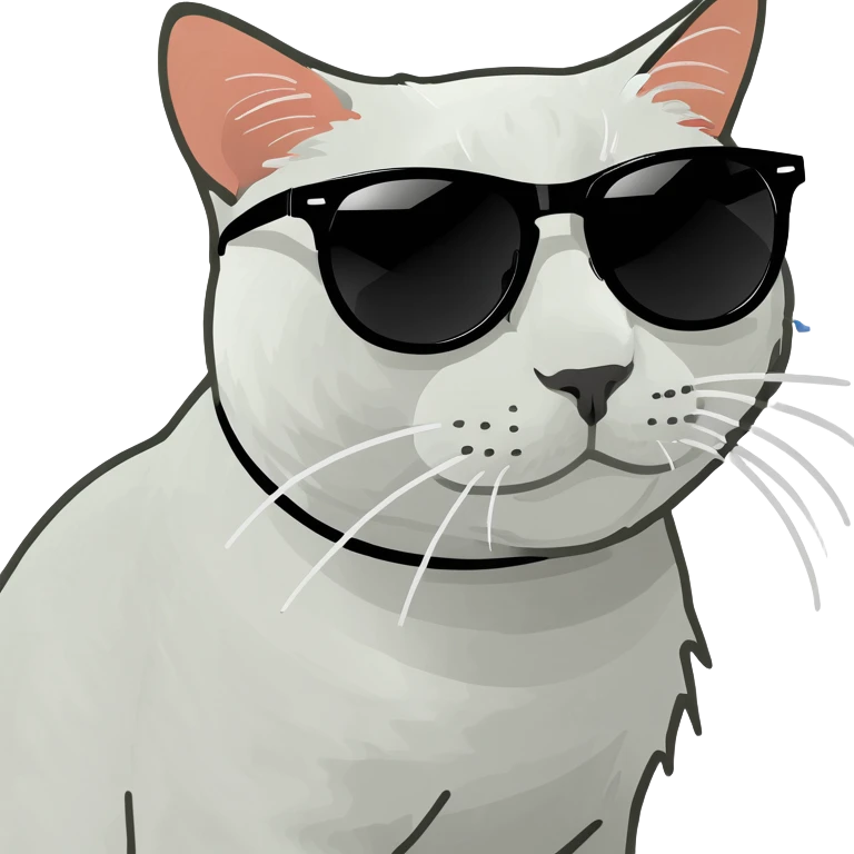 Cat with sunglasses emoji