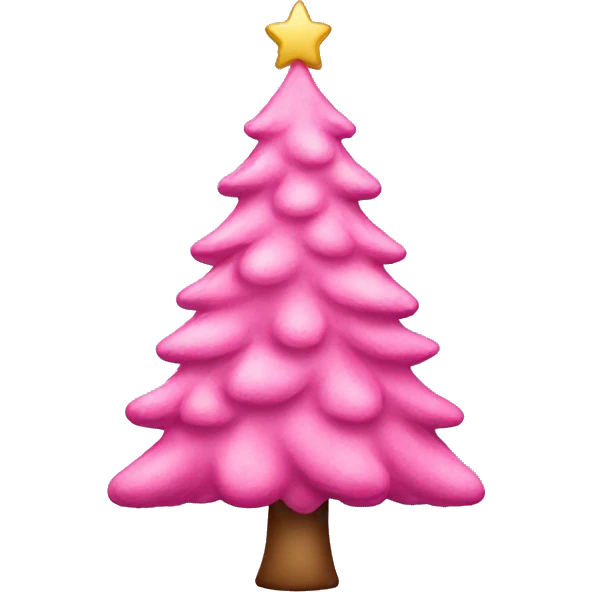 Pink Christmas tree emoji