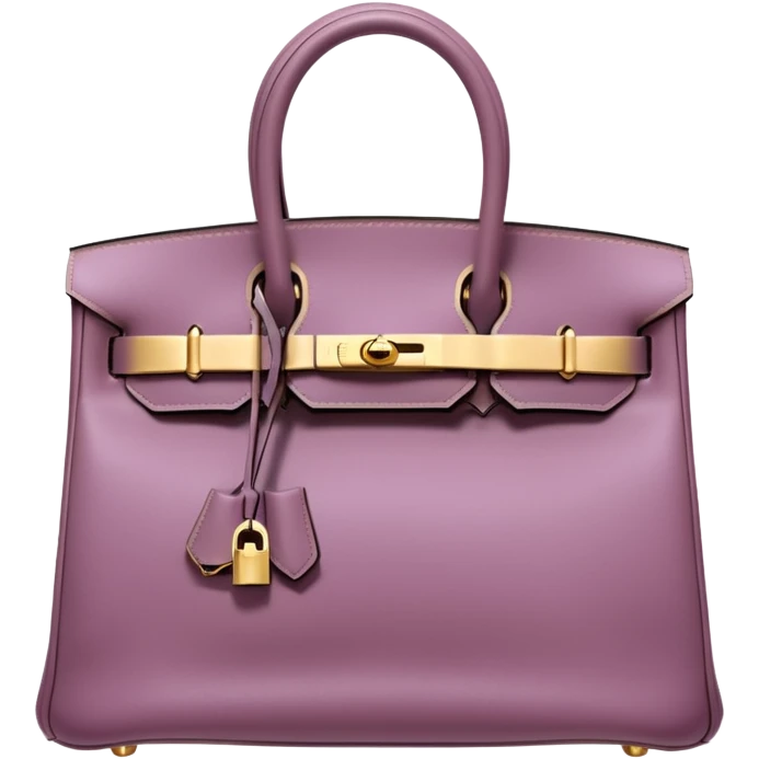 hermes birkin mauve color gold hardware emoji