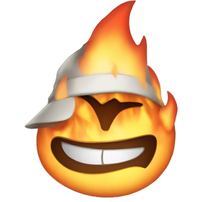 Fire smirk emoji