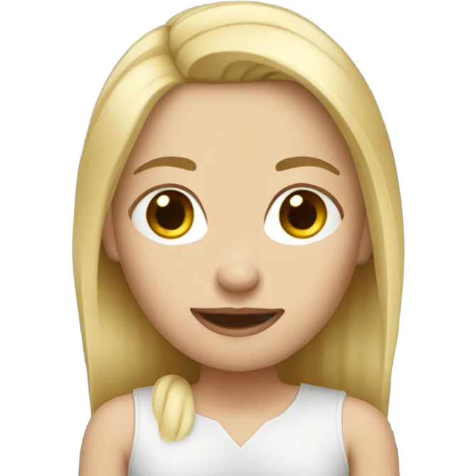 Straight blonde hair girl emoji