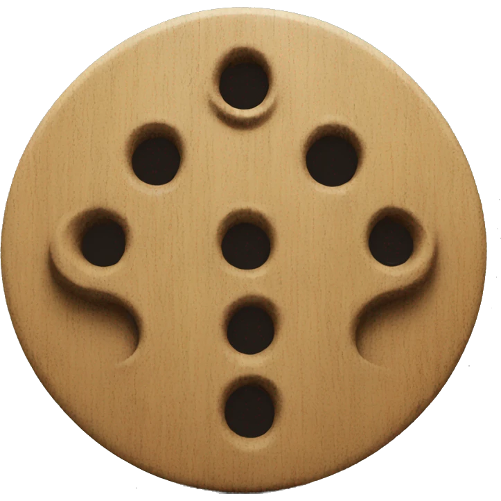 Ifa yoruba wooden circle board  emoji