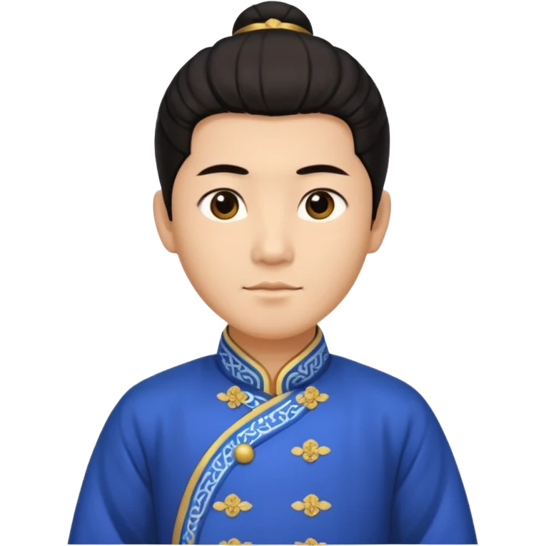 manchu hairstyle on chineese man emoji