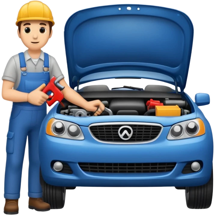 mechanic fixing car emoji