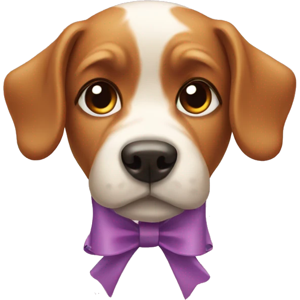 dog with bow emoji