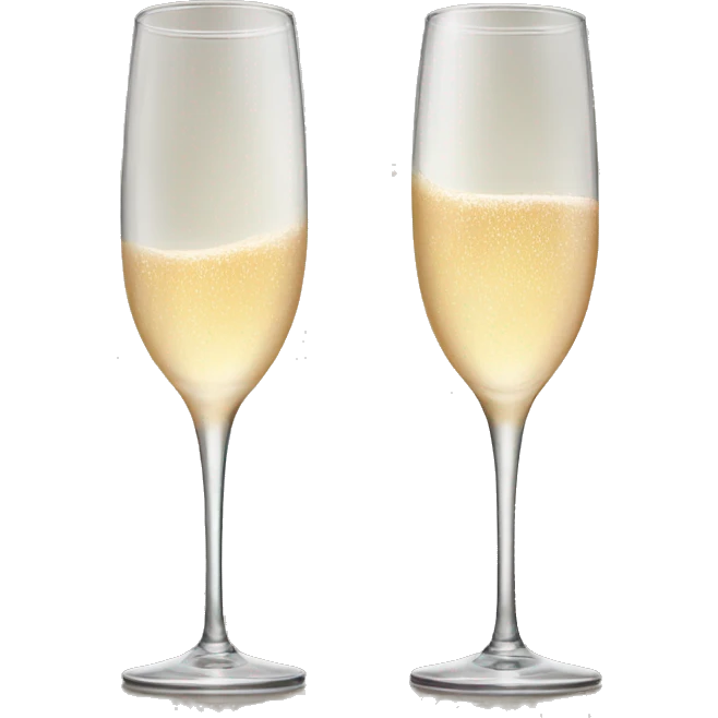 Two Champaign glasses together emoji