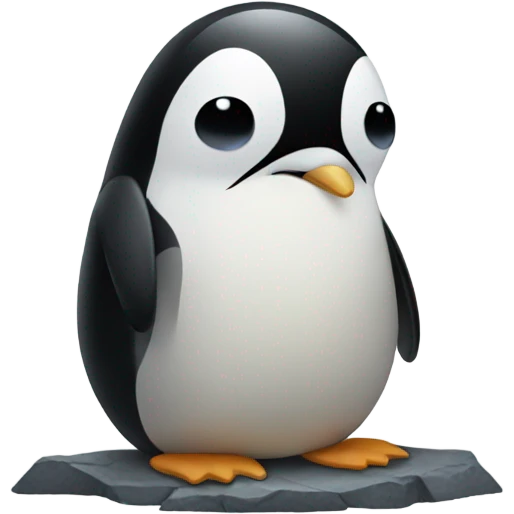 Penguin crying at grave emoji