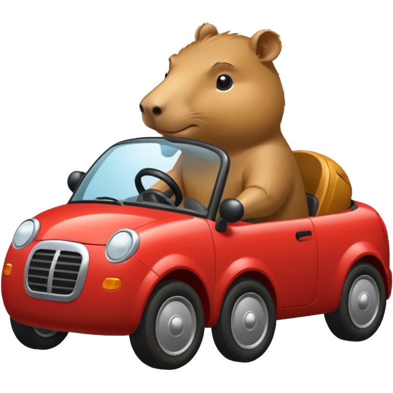 capybara driving a car emoji