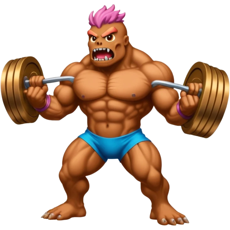 A monster that could destroy 1000 universe in 1 second and very buff full body emoji