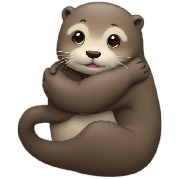 hug a cute otter emoji