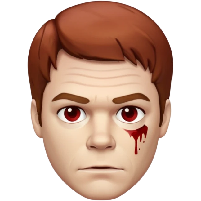 Dexter Morgan, mysterious and mystical, with bloody details emoji