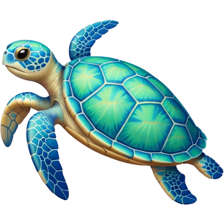 Pastel sea turtle emoji