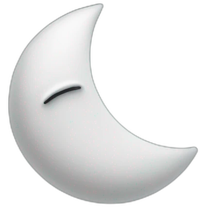 Half moon emoji