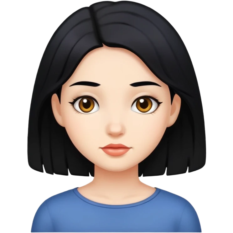 girl with black hair  emoji