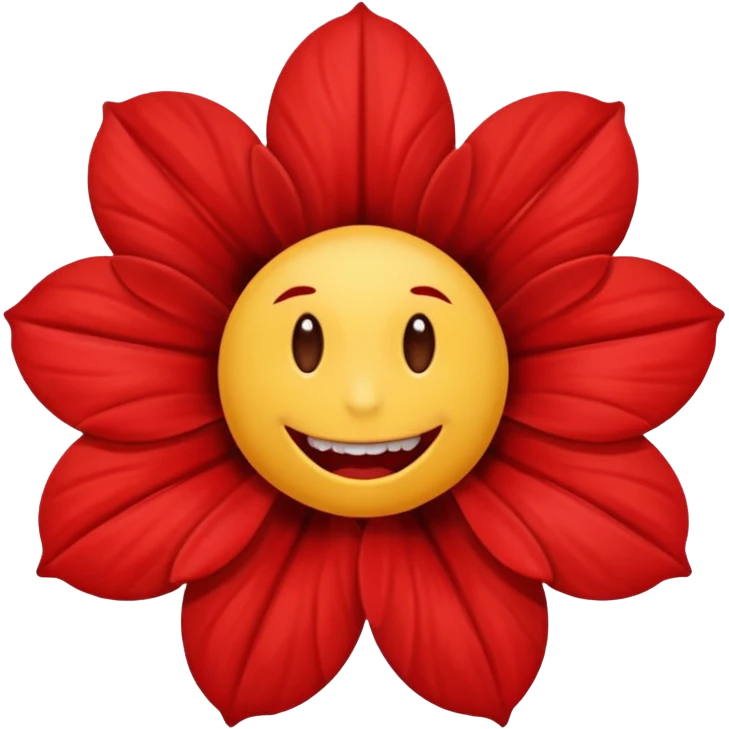 Flor con dientes emoji