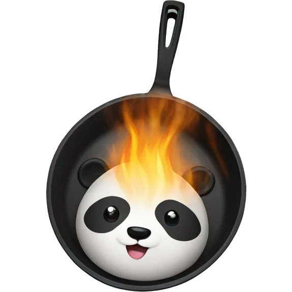 panda frying pan  emoji