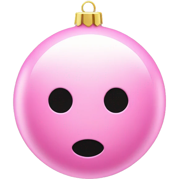 Pink Christmas ornament no face on it  emoji