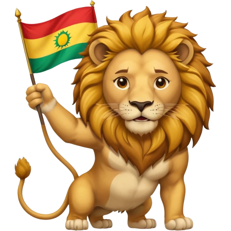 lion waving the Kurdistan flag emoji