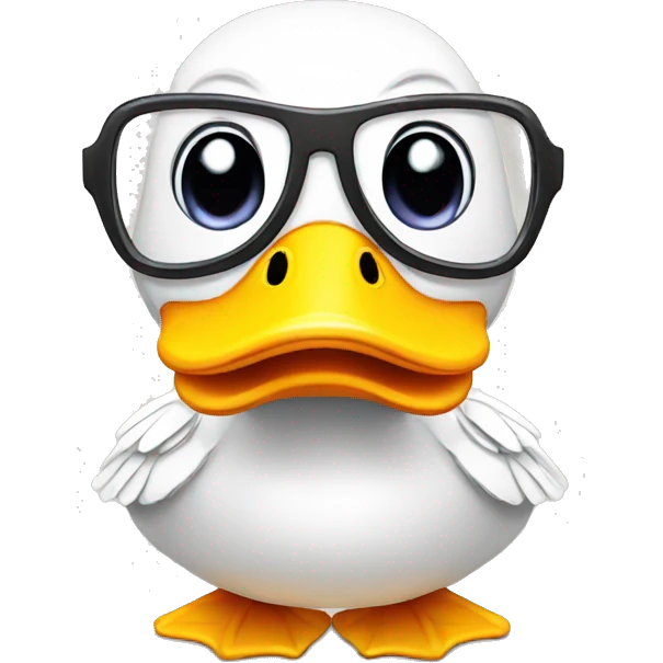 geek duck cute emoji