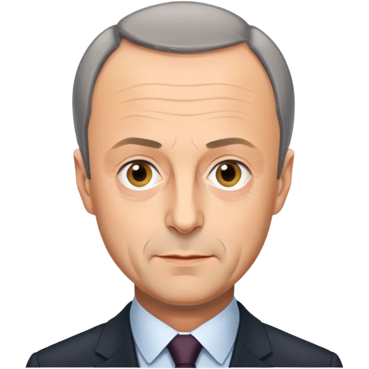 Friedrich Merz, German politician with short gray hair and suit emoji