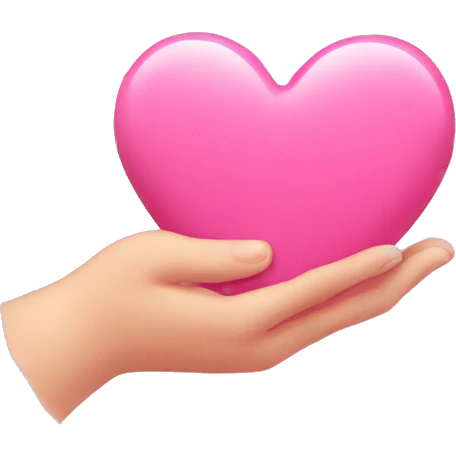 heart hand pink anime emoji