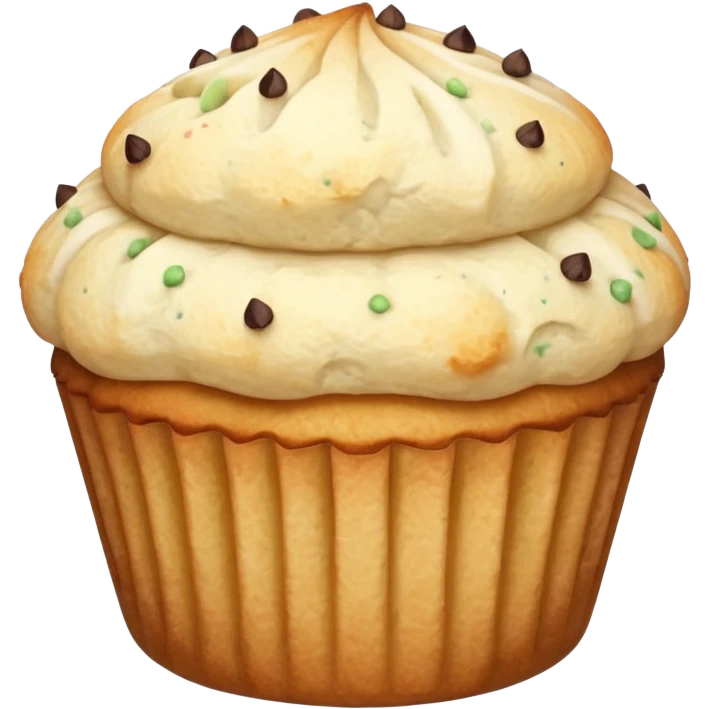 white coloured vanilla muffin emoji