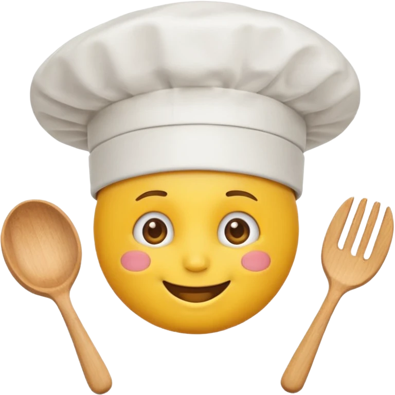 Yellow emoji with chef hat  emoji