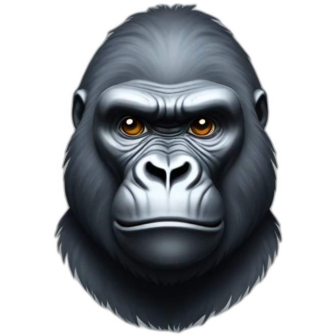 Silverback gorilla emoji
