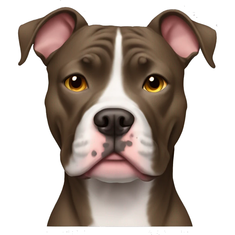 Brindle colored pitbull dog emoji